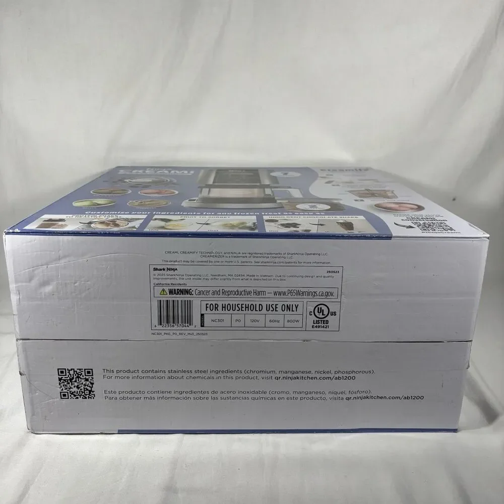 Ninja CREAMi 7-in-1 Ice Cream Maker 7 One-Touch Programs 800W 120V NC301